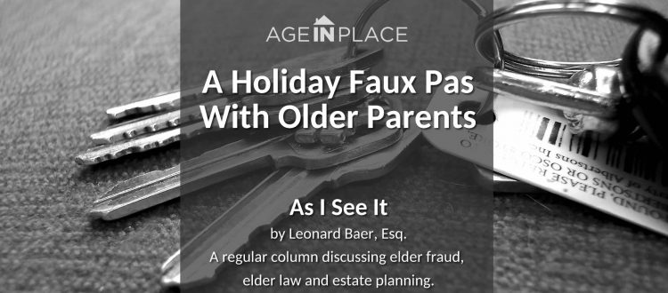 A Holiday Faux Pas With Older Parents