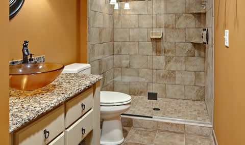 Small bathrooms - Knight Construction / Design, Chanhassen, MN