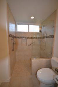 Zero Threshold Shower - Bathroom remodeling project, Lompoc, CA